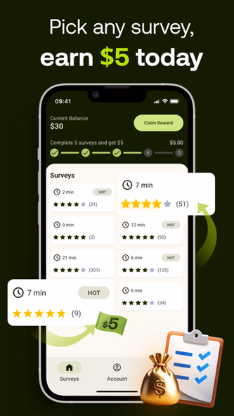 Five Surveys - Earn Money Fast Screenshot 4 - AppWisp.com Five Surveys - Earn Money Fast Screenshot 4 - AppWisp.com