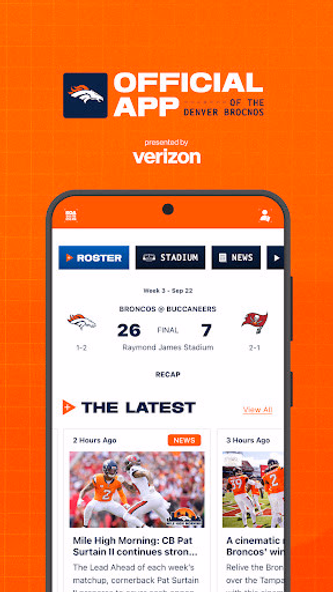 Denver Broncos Screenshot 1 - AppWisp.com Denver Broncos Screenshot 1 - AppWisp.com