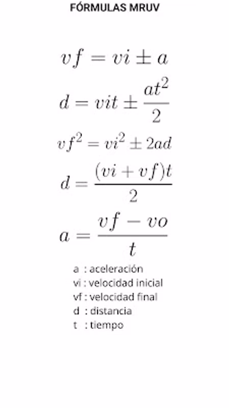 CALCULA MRUV Screenshot 3 - AppWisp.com CALCULA MRUV Screenshot 3 - AppWisp.com