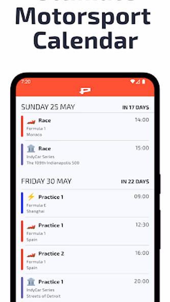 F1 Calendar: Pocket Pit Lane Screenshot 1 - AppWisp.com F1 Calendar: Pocket Pit Lane Screenshot 1 - AppWisp.com