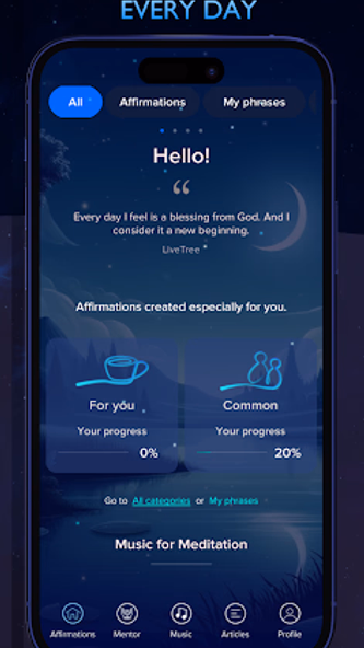 LiveTree Positive Affirmations Screenshot 1 - AppWisp.com LiveTree Positive Affirmations Screenshot 1 - AppWisp.com