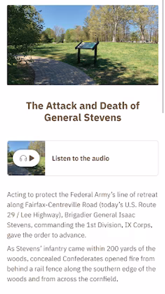 Ox Hill Battlefield Tour Guide Screenshot 1 - AppWisp.com Ox Hill Battlefield Tour Guide Screenshot 1 - AppWisp.com