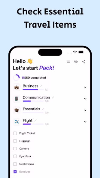 Pack!: Packing Check List Screenshot 1 - AppWisp.com Pack!: Packing Check List Screenshot 1 - AppWisp.com