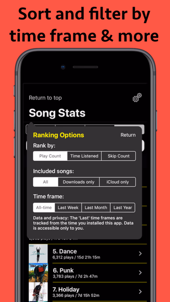 Song Stats for Apple Music Screenshot 3 - AppWisp.com Song Stats for Apple Music Screenshot 3 - AppWisp.com
