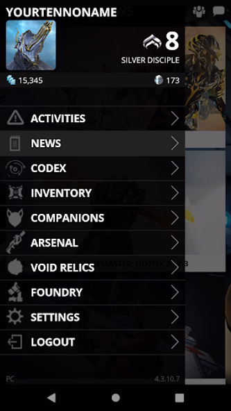 Warframe Companion Screenshot 1 - AppWisp.com