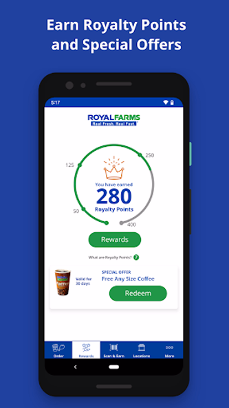 Royal Farms Rewards Screenshot 1 - AppWisp.com Royal Farms Rewards Screenshot 1 - AppWisp.com