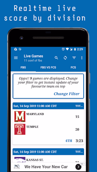 2022 College Football Scores Screenshot 1 - AppWisp.com 2022 College Football Scores Screenshot 1 - AppWisp.com