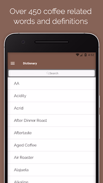 Barista Coffee Dictionary A-Z Screenshot 1 - AppWisp.com Barista Coffee Dictionary A-Z Screenshot 1 - AppWisp.com