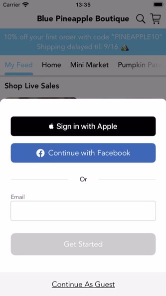 Blue Pineapple Boutique Screenshot 1 - AppWisp.com Blue Pineapple Boutique Screenshot 1 - AppWisp.com
