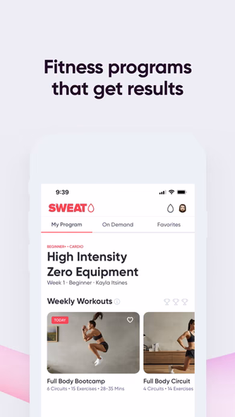 Sweat: Fitness App For Women Screenshot 2 - AppWisp.com Sweat: Fitness App For Women Screenshot 2 - AppWisp.com