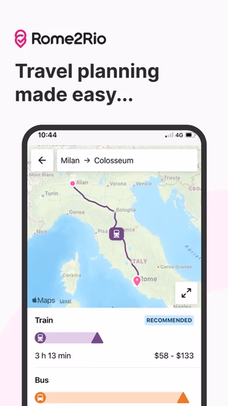 Rome2Rio: Trip Planner Screenshot 1 - AppWisp.com Rome2Rio: Trip Planner Screenshot 1 - AppWisp.com
