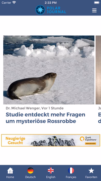 PolarJournal Screenshot 1 - AppWisp.com PolarJournal Screenshot 1 - AppWisp.com