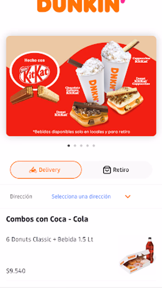 Dunkin' App Chile Screenshot 1 - AppWisp.com Dunkin' App Chile Screenshot 1 - AppWisp.com