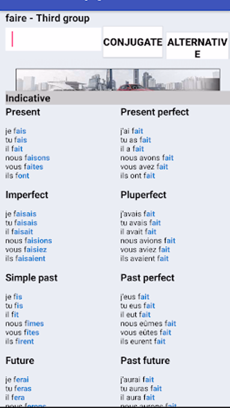 Le Conjugueur Screenshot 1 - AppWisp.com Le Conjugueur Screenshot 1 - AppWisp.com