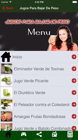 Jugos Para Bajar De Peso Screenshot 2 - AppWisp.com Jugos Para Bajar De Peso Screenshot 2 - AppWisp.com