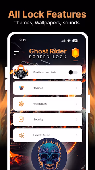Ghost Rider - Zip Screen Lock Screenshot 1 - AppWisp.com Ghost Rider - Zip Screen Lock Screenshot 1 - AppWisp.com