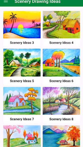 Drawing Scenery Ideas Screenshot 1 - AppWisp.com Drawing Scenery Ideas Screenshot 1 - AppWisp.com