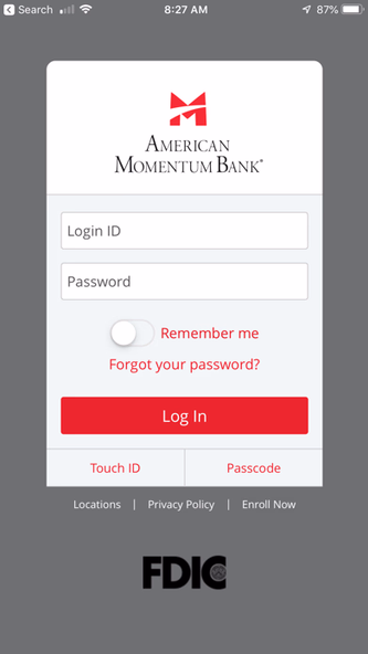 American Momentum Bank Mobile Screenshot 1 - AppWisp.com American Momentum Bank Mobile Screenshot 1 - AppWisp.com