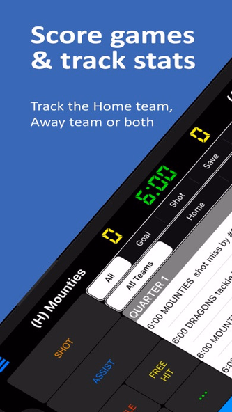 Field Hockey Scorebook + Stats Screenshot 1 - AppWisp.com