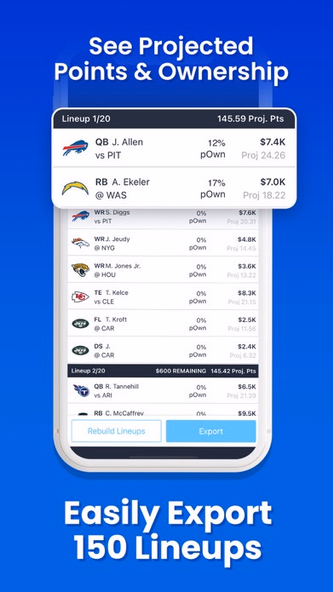 RotoGrinders Daily Fantasy Screenshot 3 - AppWisp.com RotoGrinders Daily Fantasy Screenshot 3 - AppWisp.com