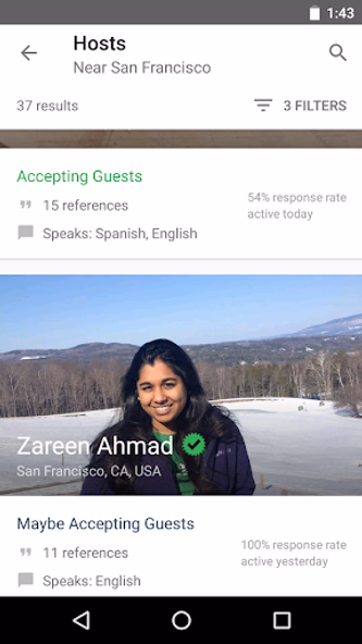 Couchsurfing Travel App Screenshot 3 - AppWisp.com Couchsurfing Travel App Screenshot 3 - AppWisp.com