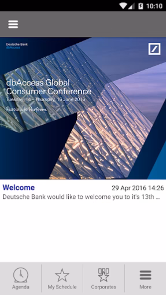 Deutsche Bank Events Europe Screenshot 2 - AppWisp.com Deutsche Bank Events Europe Screenshot 2 - AppWisp.com