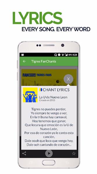 FanChants: Tigres Fans Songs & Screenshot 3 - AppWisp.com FanChants: Tigres Fans Songs & Screenshot 3 - AppWisp.com
