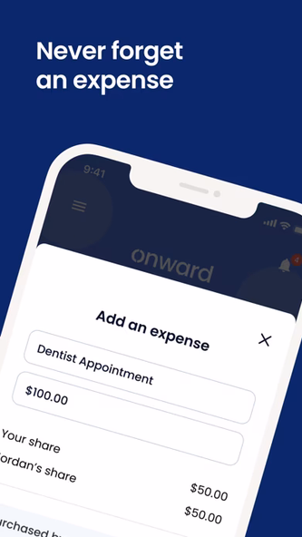 Onward: Co-Parenting Expenses Screenshot 3 - AppWisp.com Onward: Co-Parenting Expenses Screenshot 3 - AppWisp.com