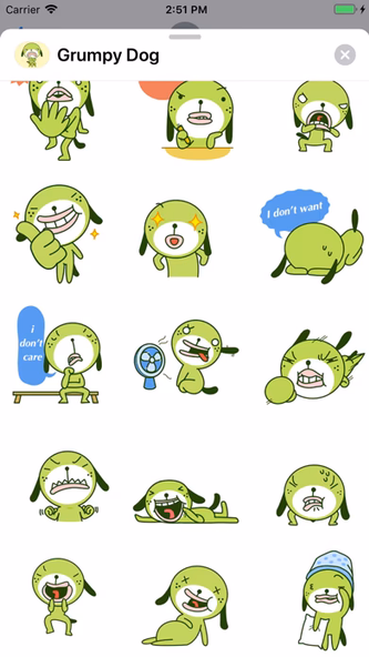 Grumpy Dog Animated Stickers Screenshot 3 - AppWisp.com Grumpy Dog Animated Stickers Screenshot 3 - AppWisp.com