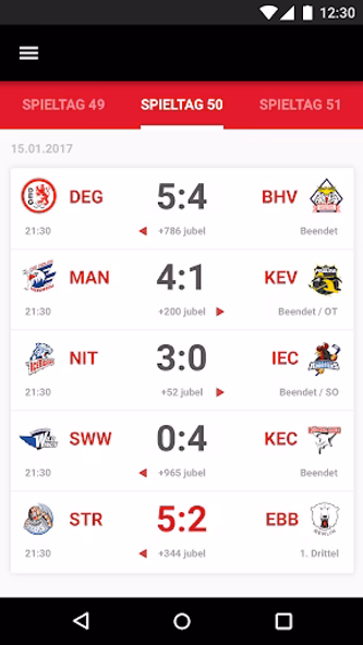 Deutsche Eishockey Liga Screenshot 1 - AppWisp.com Deutsche Eishockey Liga Screenshot 1 - AppWisp.com