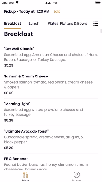 Eat Well Mobile Ordering Screenshot 2 - AppWisp.com Eat Well Mobile Ordering Screenshot 2 - AppWisp.com