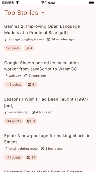 Hacker News Reader KMP Screenshot 1 - AppWisp.com Hacker News Reader KMP Screenshot 1 - AppWisp.com
