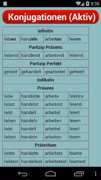 German Verb Trainer Screenshot 4 - AppWisp.com German Verb Trainer Screenshot 4 - AppWisp.com