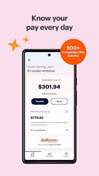 DailyPay On-Demand Pay Screenshot 1 - AppWisp.com DailyPay On-Demand Pay Screenshot 1 - AppWisp.com