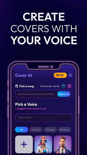 Cover AI: Any Song, Your Voice Screenshot 2 - AppWisp.com Cover AI: Any Song, Your Voice Screenshot 2 - AppWisp.com