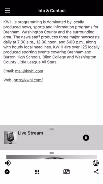 KWHI Radio Screenshot 3 - AppWisp.com KWHI Radio Screenshot 3 - AppWisp.com