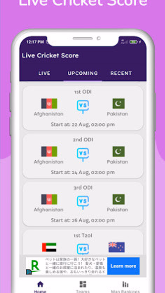 India Cricket Live Score Screenshot 4 - AppWisp.com India Cricket Live Score Screenshot 4 - AppWisp.com