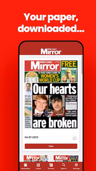 Irish Daily Mirror Newspaper Screenshot 1 - AppWisp.com Irish Daily Mirror Newspaper Screenshot 1 - AppWisp.com
