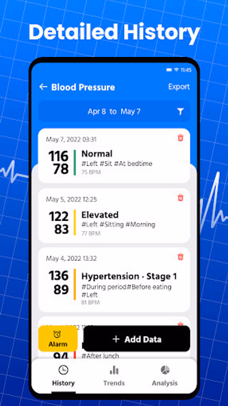 Blood Pressure App Pro Screenshot 2 - AppWisp.com Blood Pressure App Pro Screenshot 2 - AppWisp.com