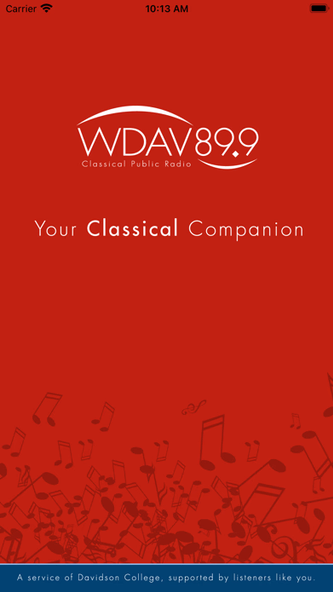 WDAV Classical Public Radio Screenshot 1 - AppWisp.com WDAV Classical Public Radio Screenshot 1 - AppWisp.com