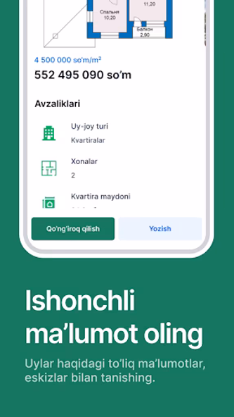 Uysot - Yangi uylar bozori Screenshot 4 - AppWisp.com Uysot - Yangi uylar bozori Screenshot 4 - AppWisp.com