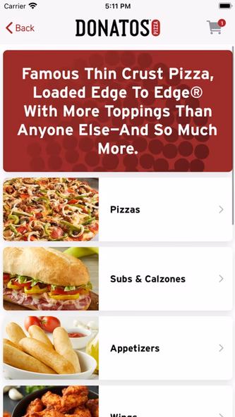 Donatos Pizza Screenshot 3 - AppWisp.com Donatos Pizza Screenshot 3 - AppWisp.com