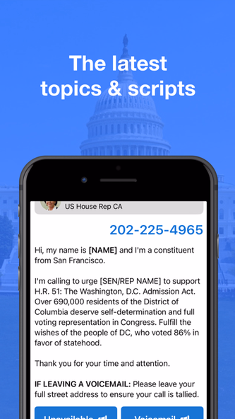5 Calls: Contact Your Congress Screenshot 2 - AppWisp.com 5 Calls: Contact Your Congress Screenshot 2 - AppWisp.com