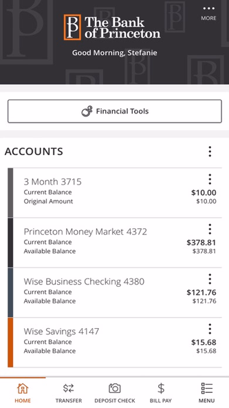 The Bank of Princeton Mobile Screenshot 2 - AppWisp.com The Bank of Princeton Mobile Screenshot 2 - AppWisp.com