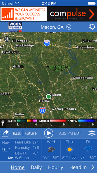 WGXA Weather Screenshot 1 - AppWisp.com WGXA Weather Screenshot 1 - AppWisp.com