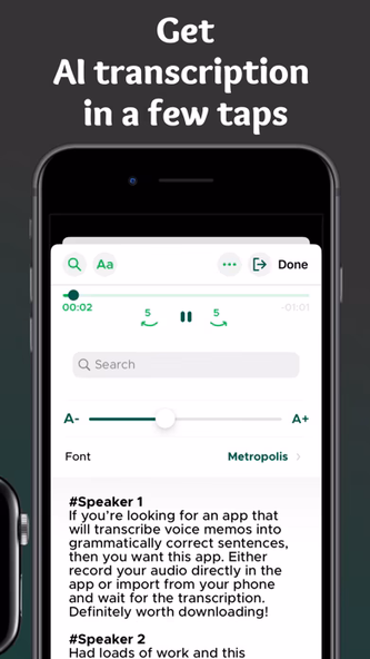 Transcribe Audio to Text Notes Screenshot 2 - AppWisp.com Transcribe Audio to Text Notes Screenshot 2 - AppWisp.com