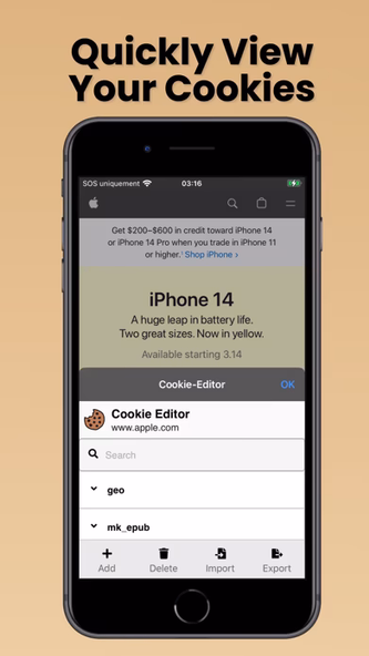 Cookie-Editor Screenshot 1 - AppWisp.com Cookie-Editor Screenshot 1 - AppWisp.com