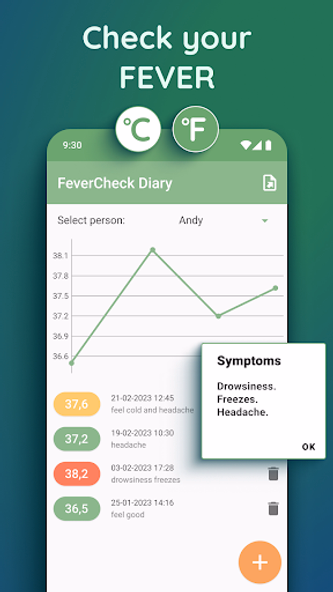 Body Temperature・Fever Tracker Screenshot 4 - AppWisp.com Body Temperature・Fever Tracker Screenshot 4 - AppWisp.com