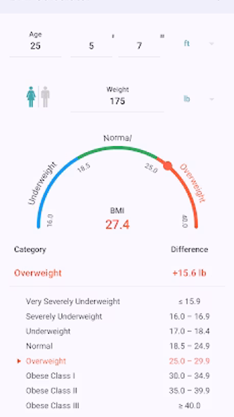 BMI Calculator Screenshot 2 - AppWisp.com BMI Calculator Screenshot 2 - AppWisp.com