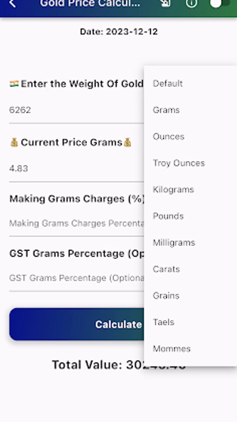 Indian Gold Price Calculator Screenshot 2 - AppWisp.com Indian Gold Price Calculator Screenshot 2 - AppWisp.com